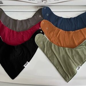 Set of 6 Bandana Bibs in Assorted Colors